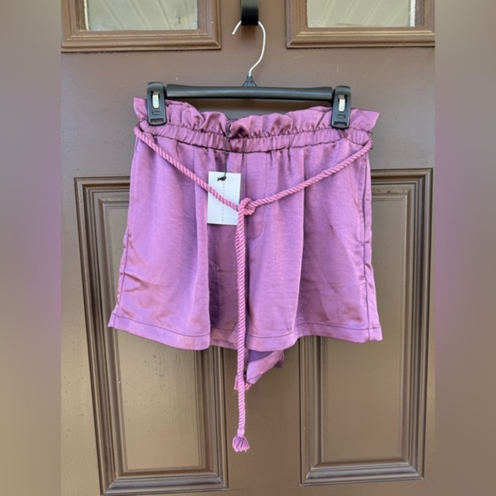 Melissa Nepton purple rope tie shorts